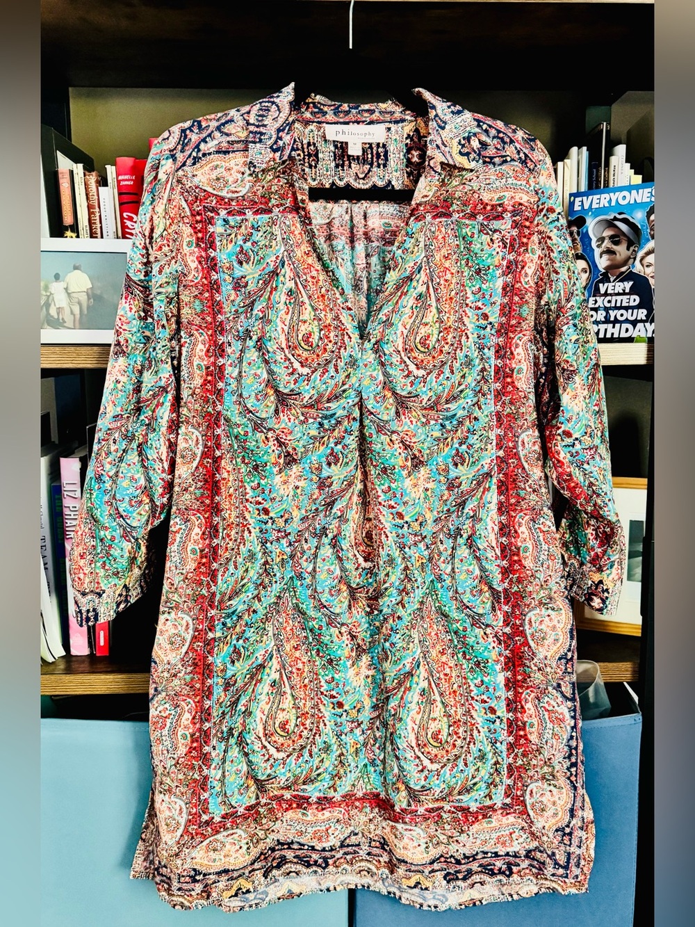 Philosophy Paisley Tunic Short Dress Paisley Size Medium EUC